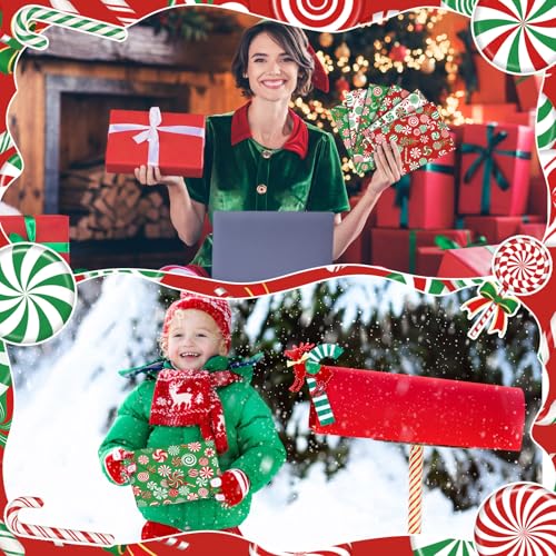 TaoBary 160 Pcs Christmas Candy Stationery Paper and Envelopes Set - size: 5.5 x 8.25 Inch, style: Christmas Candy