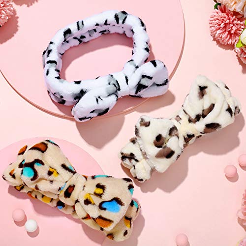 Hicarer 3 Pcs Bowtie Headbands for Washing Face Makeup, Vivid Patterns
