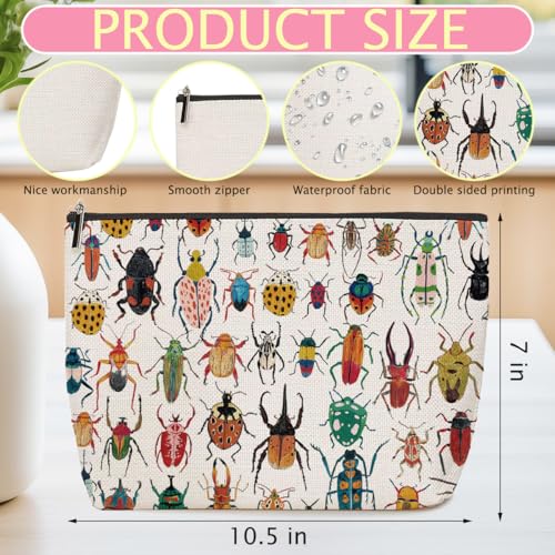 ZHAMEN Colorful Insect Makeup Bag Beetle Bug Lover Gifts Cosmetic Bag - color: Multicolor 1276