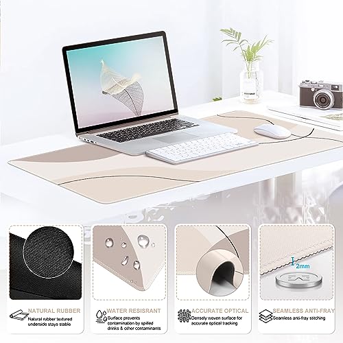 iCasso Brown Art Mouse Mat 35.4"x15.7", Computer Mat for Workspace - color: Brown Art