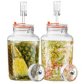 1 Gallon Fermentation Jars with Airlocks & Glass Weights, 2-Pack