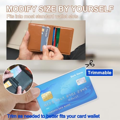 6-Pack Social Security Card Protector Sleeves, Medicare and Credit Card Holder Cover, Waterproof SSN Card Protector (6)