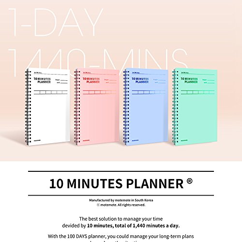 [Motemote] 10-Minute Weekly Planner, 10 Pages, Compact, Greenery, 2023