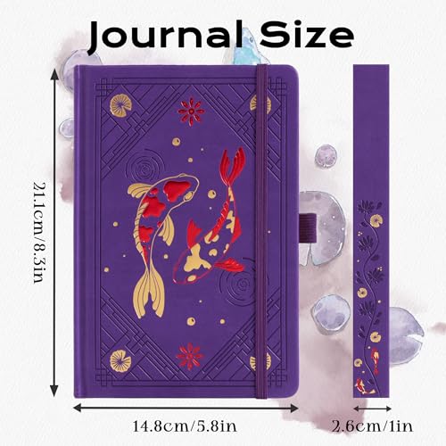 TIEFOSSI A5 Dotted Journal Notebook 190 Pages for Women & Men - color: Deep Purple, size: A5-Dotted