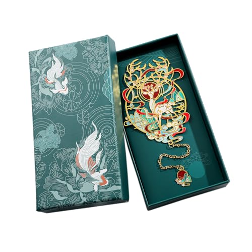 Shan Hai Jing Divine Beasts Bookmark Phoenix Dragon Koi Deer Good Luck Gift - color: Style 1 Gift Boxed