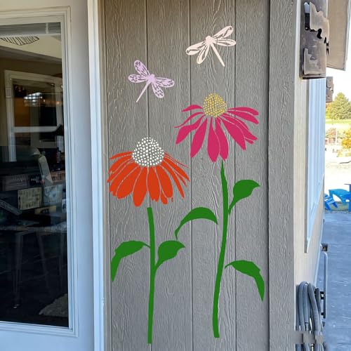 Large Flower Stencils for Painting Cone Flower Stencils for Walls - style: Coneflower