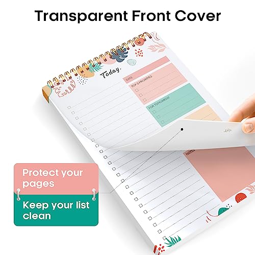 Taja To Do List Notepad, Undated Daily Planner for Work and Goal Setting - color: e-Blossom Grove, size: 1 Pack