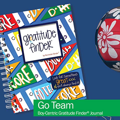 Denise Albright Gratitude Finder® 52 Week Non-Dated Journal for Boys with 177 Totally Cool Hand-Illustrated Stickers (Go Team) - color: Go Team Gratitude Finder Journal