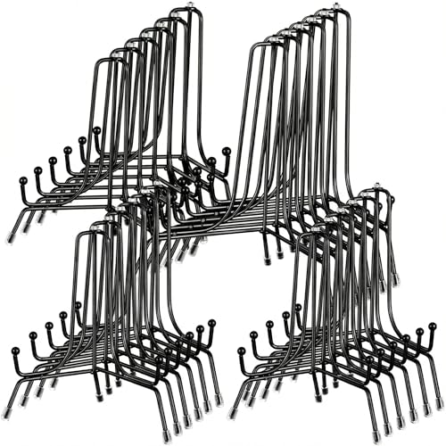 Chumia 18 Pcs Anti Slip Plate Stands for Display, Black, 10 Inch - size: 10 Inch