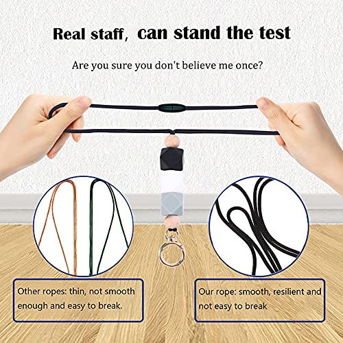 Teacher Lanyards for ID Badges and Keys, Cute Silicone Beaded Lanyard - color: Gold-004