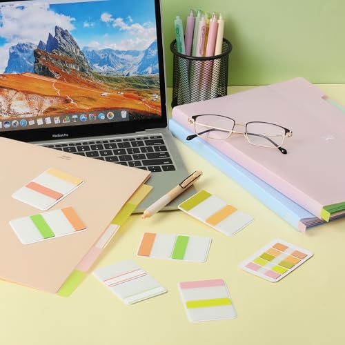 Mr. Pen- Sticky Index Tabs, 500 Pcs, 21 Sets, Colorful - color: Citrus