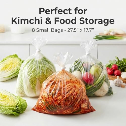 BENEPISYO Odor Proof Kimchi Fermentation Bags Small, 8 Pack 김장백 소 8매 - size: Small (17.7 x 27.5 in)