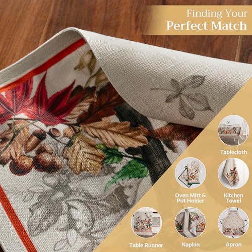 Maison d' Hermine Placemats Set of 4 Reusable 100% Cotton (13"x19") - color: 062 - Recolte, size: 13" X 19" (Pack of 4)