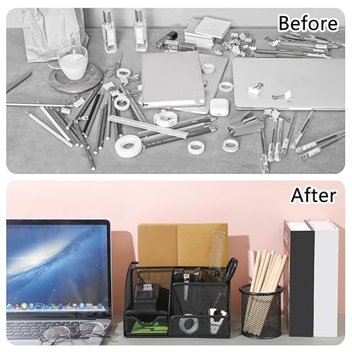 Scindaly Office Desk Accessories 12-Piece & Desk Organizers and Accessories - color: Black