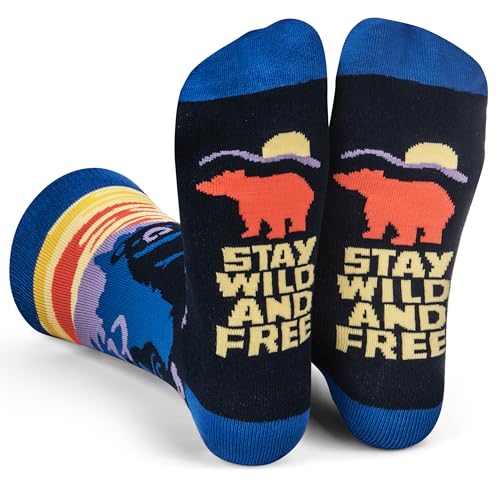 Lavley Women's Funny Socks Cute Novelty Gift for Women & Teens - color: Stay Wild and Free