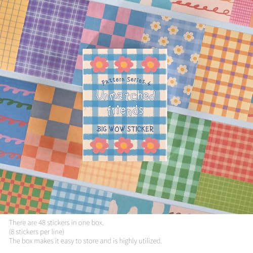Monolike Big Wow Sticker Unmatched Friends Pattern Series.3 + Series.4 Set - Big Size Cute Stickers, Square Stickers - color: Unmatched Friends Pattern Series.3 + Series.4