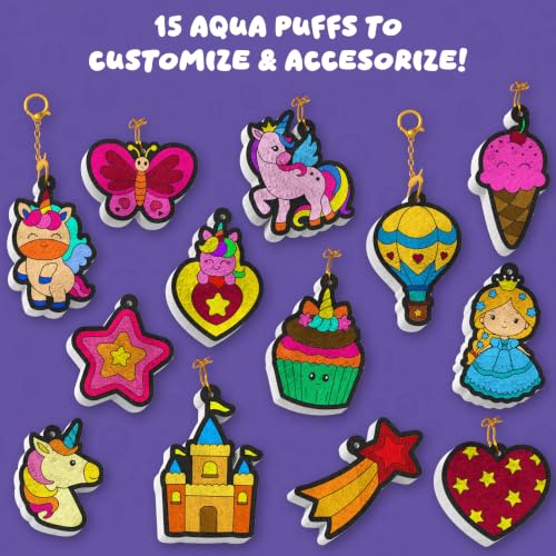 Skillmatics Aqua Puffs Unicorns, Art & Craft Gift for Kids, Paint by Number - color: Princesses & Unicorns