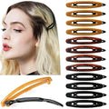 12pcs Hair Barrettes Set for Women and Girls, Hair Clips for Thick Thin Fine Hair, Non-metal Hair Accessories, Non-Slip Grip Handmade Snap Hairpin, BPA Free - color: SN5
