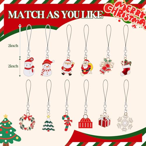 Outus 12 Pcs Christmas Bookmarks with Cute Pendant & Ruler for Kids Women - style: Christmas