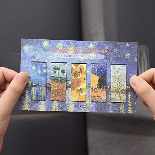 Monolike Magnetic Bookmarks Vincent Van Gogh ver.2, Set of 5 - color: Vincent Van Gogh Ver.2