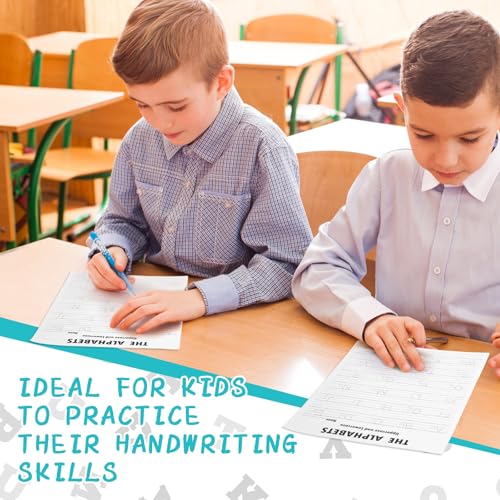 Eaasty 100 Pcs Alphabet Tracing Paper Trace Letters Alphabet Handwriting Practice Workbook for Kids Ages 3-5 Practice Paper Learning to Write Letters for Pre K and Kindergarten (8.5x11 Inches) - size: 8.5x11 Inches