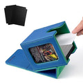 Venssu MTG Deck Box with Commander Display Window (Blue&Green, 1 window) - color: Blue and Green
