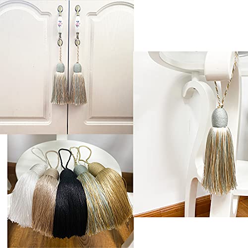 2Pcs Key Tassel with Loop DIY Handmade Craft Accessories - color: Mix Blue