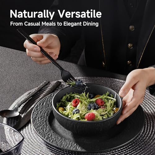 KINGSTONE Bowl Set of 6, 20.4 oz Matte Marble Pattern Stoneware Soup Bowls - size: 6 Pieces