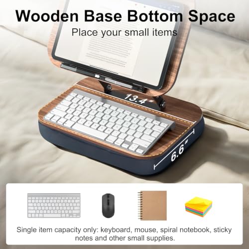 Lap Bean Bag Book Holders for Reading Hands Free, Adjustable Book Stand