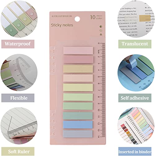 1320pcs Sticky Tabs, Color Writable Morandi Sticky Tabs, Repositionable Translucent Pastel Page Markers Annotation Book Tabs for Annotating Books Aesthetic - style: 8 Pack 1320pcs