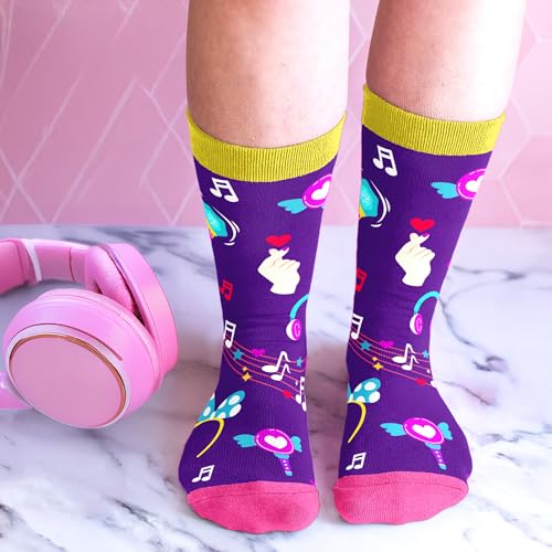 Kpop Merch - Unique Kpop Gifts for Girl, Teen - Cute Korean Socks - Christmas Gifts, Stocking Stuffers for Women - color: Music03
