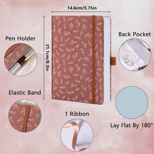 TIEFOSSI Dotted Journal for Women, A5 Dotted Grid Notebook for Writing - color: Coffee, size: Dotted