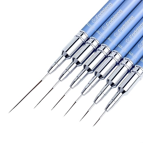 Liner Brush for Nails, 6 Pcs Thin Nail Art Brushes - color: Blue2