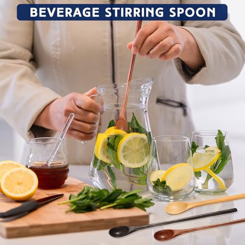 4 Pcs Wooden Tasting Spoons Long Handle 13 x 1.3 Inch for Cooking - size: 13 x 1.3 Inch