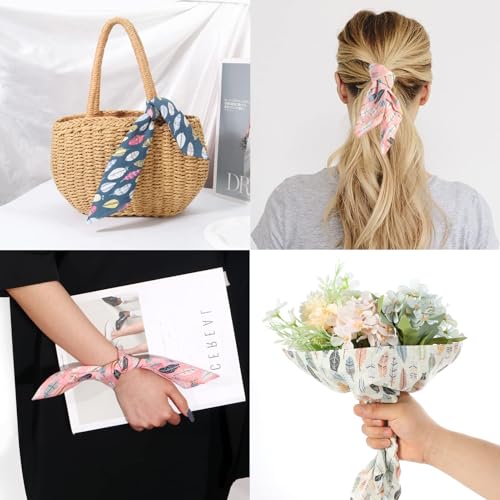 GREATEE Handkerchief for Women Cotton Floral Printed Ladies Cotton Hankies - color: Leaf-6pcs