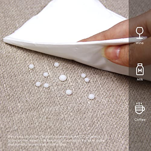 BALCONY & FALCON Rectangle Table Cloth Waterproof Beige 95"x55" - color: Beige, size: 95" x 55" (Rectangular)