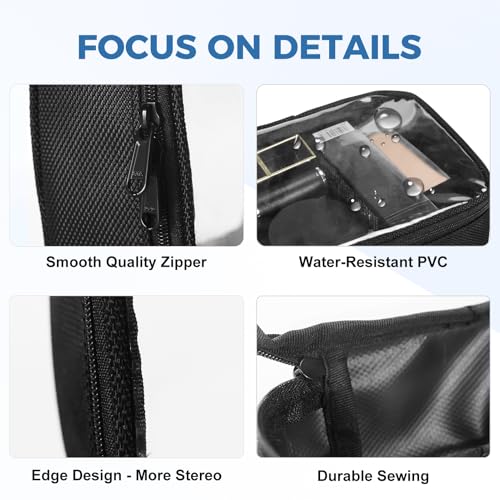 Moyad TSA Approved Toiletry Bag Clear Quart Size Travel Bags Makeup Bag - color: Black, size: 1 Pack