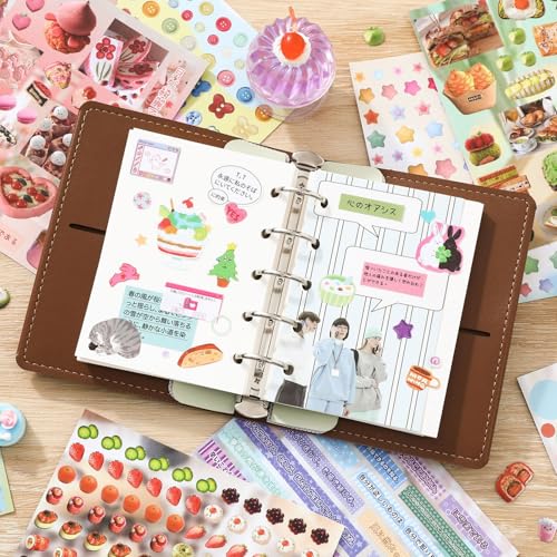 TIAMECH Dreamy Tales Green Japanese Food Stickers Book - color: Dreamy Tales