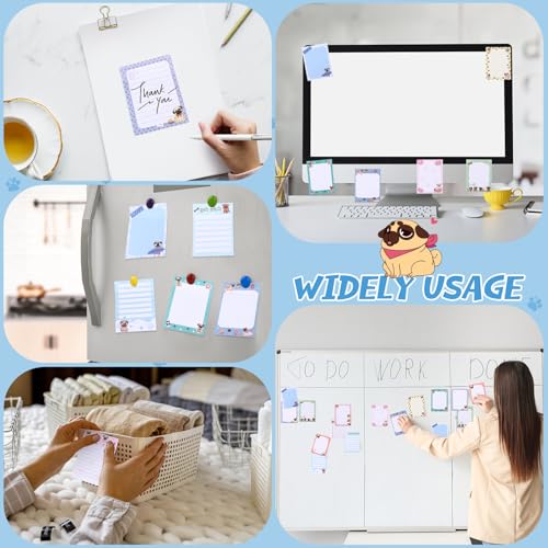 Chiisong 12 Pcs Pug Puppies Sticky to Do List Dog Sticky Notes - style: Pug Style