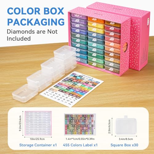 30PCS Diamond Painting Storage Containers Trays with Lids - size: 30 Piece Tray Kits