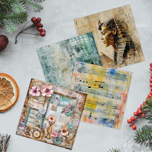 PARTH IMPEX 192 Sheets Scrapbook Paper 6x6 Single-Side - 160gsm Thick