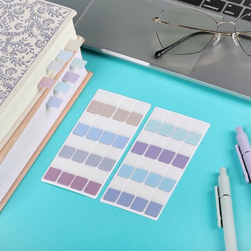 Mr. Pen- Sticky Index Tabs, 480 Pcs, Pastel Sticky Tabs for Notebooks - color: Morandi, size: 1" × 0.5", 480 pcs