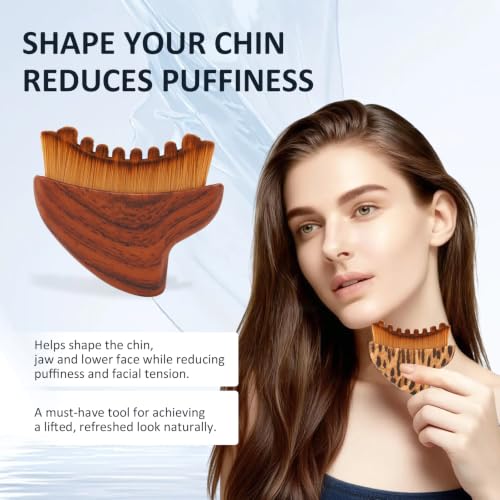 Lymphatic Contour Brush for Face, Face Sculpting Tool for Lymphatic Drainage-2 Pack