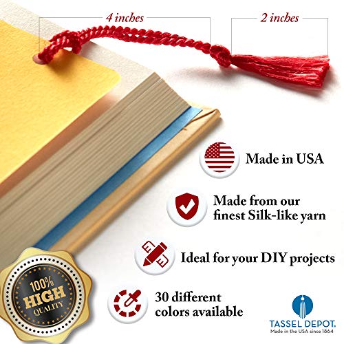 Tassel Depot 100 Floss Bookmark Tassels - Rainbow - color: Rainbow