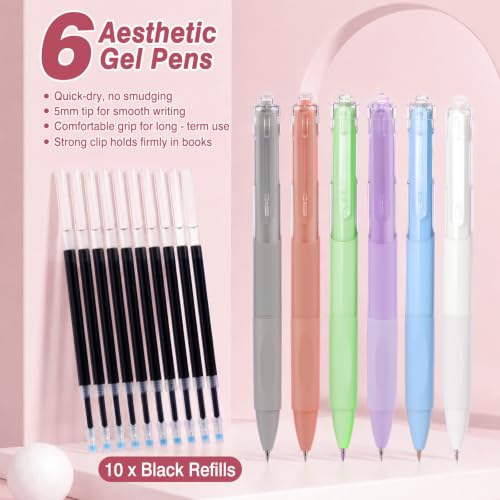 MoKo Pencil Case with Supplies, 59Pcs Aesthetic School Set, Pink - color: Pink-59P