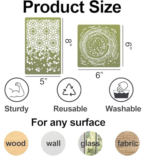 Cubist Stencils for Painting Texture Stencils for Crafts Reusable - style: Cubist