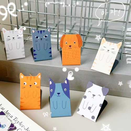 8 Pack Magnetic Bookmark Cute Cat and Dog Book Marks Page Markers Book Markers Clip for Students Teachers Assorted Cat Bookmarks for Funny Book Lovers Gifts