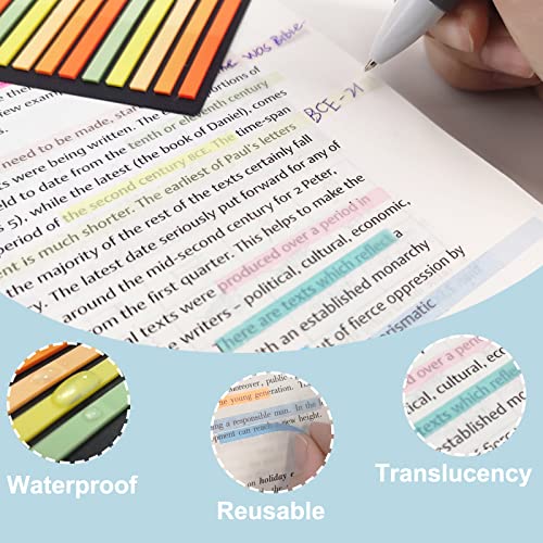 Potanro Sticky Tabs 2300 Pcs Translucent 10 Sheets Highlighter Book Tape - style: Sticky note B