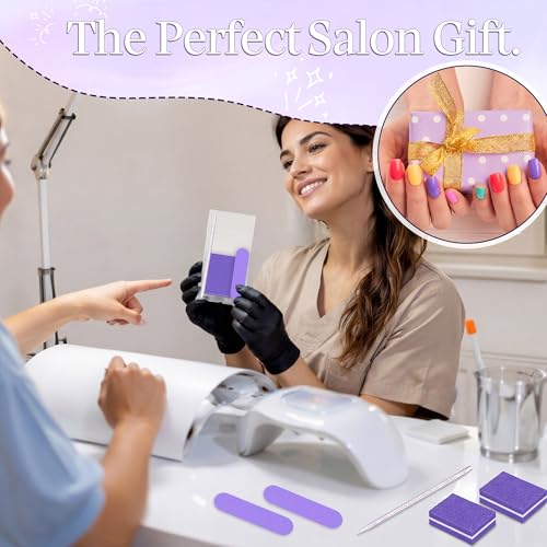 100 Sets Disposable Manicure Kit Individually Package, Purple - color: Purple