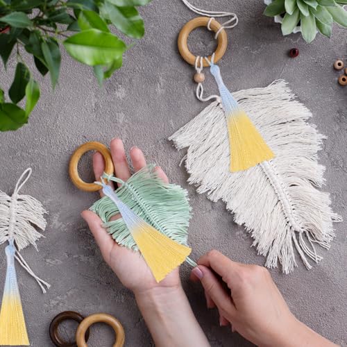 50Pcs 5 Inch Bulk Bookmark Tassel Kit for Graduation, Keychain(Blue Beige) - color: Blue&beige